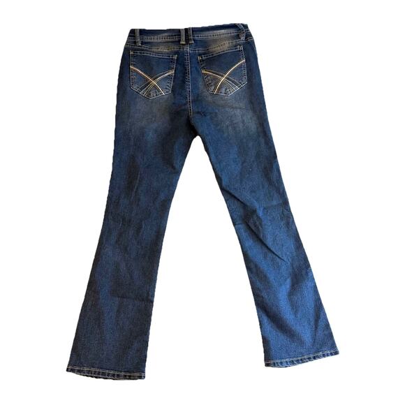 Wallflower The Legendary Fit Bootcut Jeans Size 10 Blue Distressed - Picture 5 of 6
